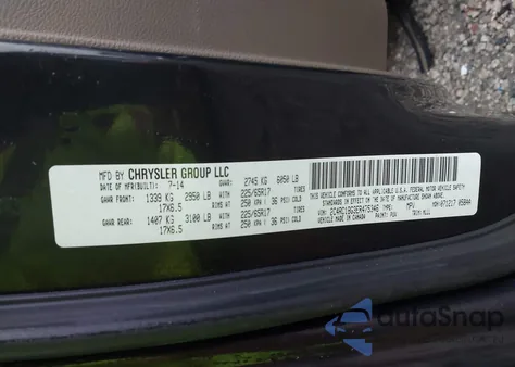 2014 Chrysler Town & Country Touring z USA, uszkodzony, nr VIN 2C4RC1BG3ER475346